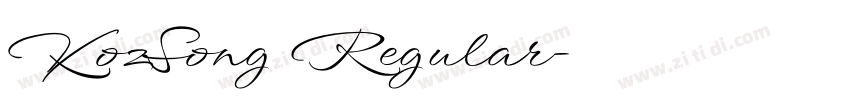 KozSong Regular字体转换